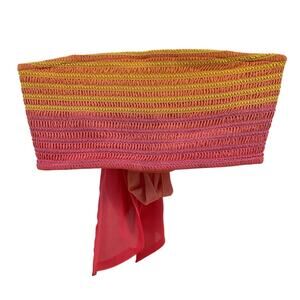 Rococo Sand Smocked Multi Georgette Bow Back Top Size M